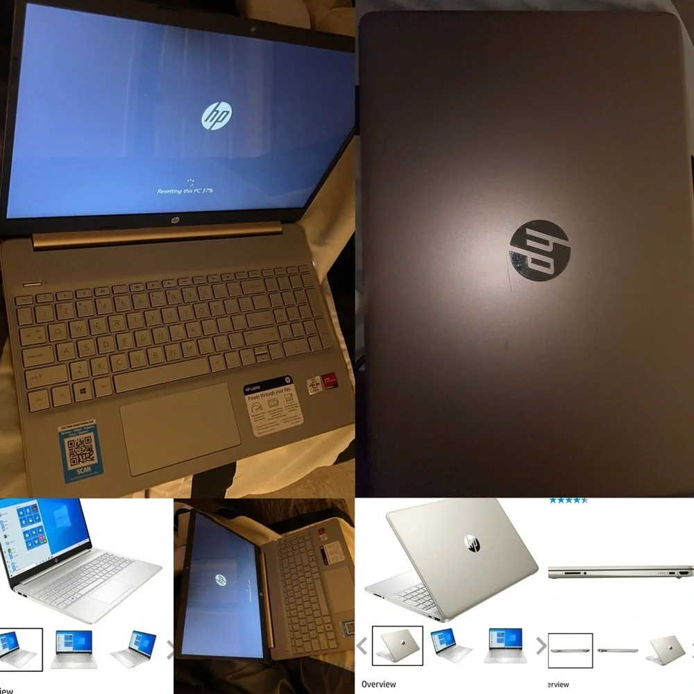 Selling 15 inch HP laptop only used about 4 times and wiped clean like new.